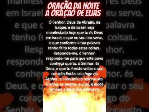 Oração da noite A oração de Elias