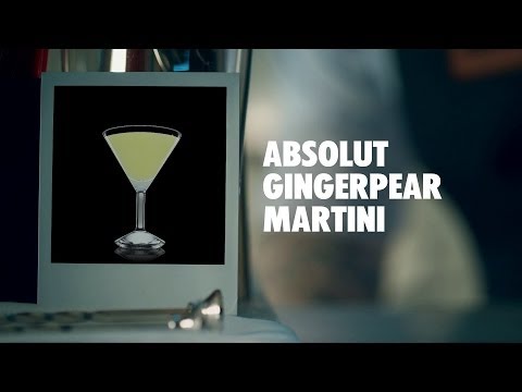 ABSOLUT GINGERPEAR MARTINI DRINK RECIPE - HOW TO MIX