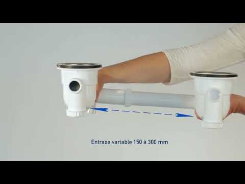 Vidage complet pour évier 1 cuve - Siphonette Cleany Quick VALENTIN