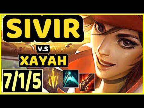 LUGER (SIVIR) vs XAYAH - 7/1/5 KDA BOTTOM ADC CHALLENGER GAMEPLAY - EUW