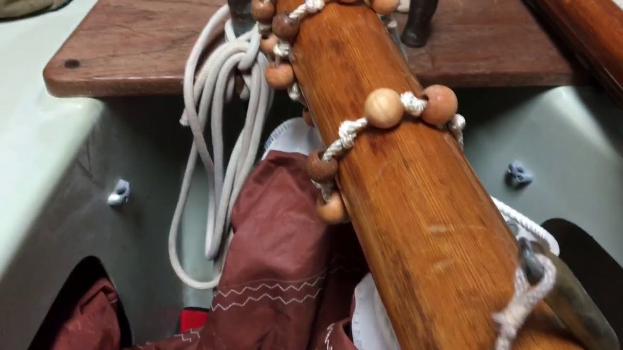 1980 Drascombe Lugger ONKAHYE 14 Jan 18 Parrel Beads