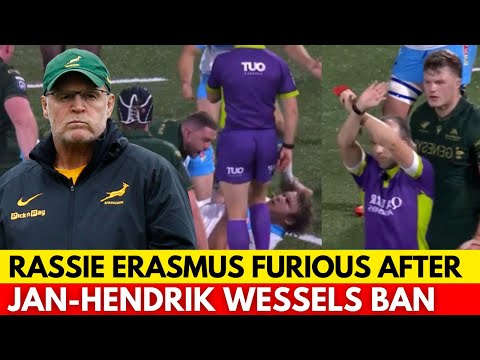🔥RASSIE ERASMUS EXPLODES AFTER WESSELS BAN | SPRINGBOKS NEWS