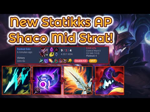New Statikks AP Shaco Mid Strat?! 11 CS/Min [League of Legends] Full Gameplay - Infernal Shaco