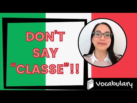 How to REALLY say CLASS in Italian | LEARN ITALIAN