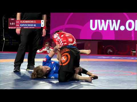 1/2 Women's GP No-Gi - 58 kg: O. VLADIMIROVA (RUS) v. M. KAPUSCINSKA (POL)