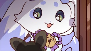 るんちょまをジルくんと一緒に飼いたいぺこら、もやもやマリン。【手描き】【ルンルン/兎田ぺこら/宝鐘マリン/るんちょま/にじさんじ/ホロライブ/切り抜き】【ぺこマリ】