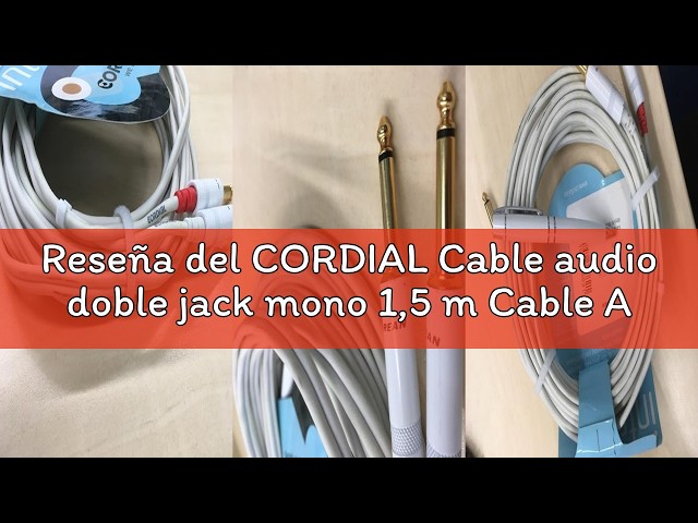 Vídeo relacionado con CORDIAL - ECL EI1.5PR - Cable Guitarra jack 1,5 m recto/angular