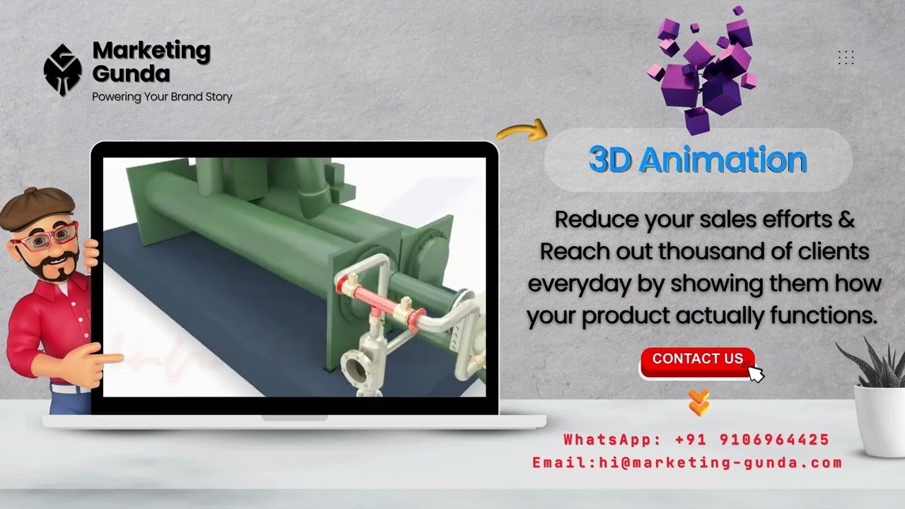3D Engineering Machine Animation