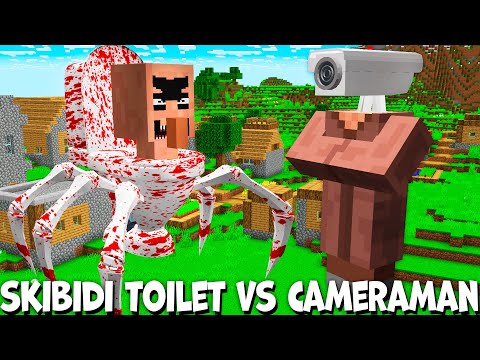Who is STRONGER SCARY SKIBIDI VILLAGER TOILET vs CAMERAMAN in MINECRAFT?!