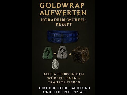 Diablo 2 - Horadrim-Würfel-Rezept um Goldträger / Goldwrap aufzuwerten