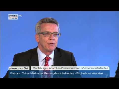 G6-Innenministertreffen:  PK mit Thomas de Maizière am 02.06.2015