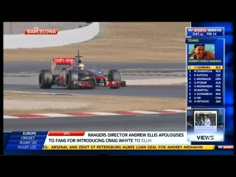 F1 2012 Pre-Season Testing Barcelona Test 1 Day 4 (Sky Sports News Report Compilation)