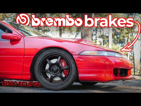 $1500 Eclipse Gets An EVO 8 BREMBO Big Brake Kit! But...There's a Problem...