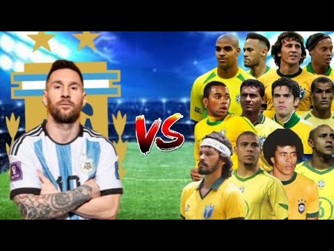 Messi vs Brazilian Legends(kaka-Ronaldinho-Ronaldo-cafu-Neymar-pelé-Zico-Socrates-robinho-Rivaldo..)