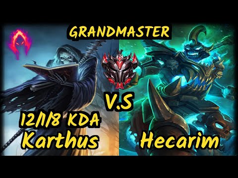 VGIA Razork (KARTHUS) vs HECARIM - 12/1/8 KDA JUNGLE GAMEPLAY - EUW Ranked GRANDMASTER