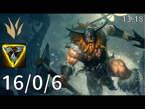 Olaf Jungle vs Gwen - EUW Master | Patch 13.18