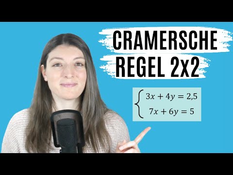 CRAMERSCHE REGEL 2x2 (DETERMINANTENVERFAHREN, DETERMINANTE berechnen, Lineares Gleichungssystem-LGS)
