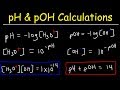 pH, pOH, H3O+, OH-, Kw, Ka, Kb, pKa, and pKb Basic Calculations -Acids and Bases Chemistry Problems