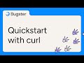 Bugster Quickstart using Curl