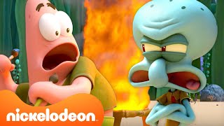 Every Time Squidward & Patrick Are Total Opposites in Kamp Koral! | Nicktoons