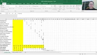 Generating a species accumulation plot in excel for BBS data