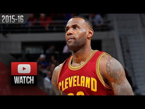 LeBron James Full Highlights at Pistons (2016.01.29) - 20 Pts, 8 Ast, 9 Reb