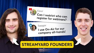 Ask StreamYard - Update to On-Air Webinar Registration (#262)