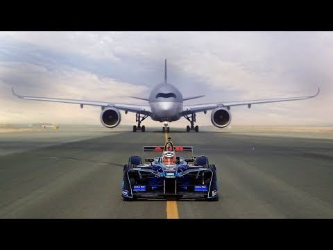 ABB FIA Formula E race car vs Qatar Airways’ Airbus A350 and Boeing 787 Dreamliner. Who will win?