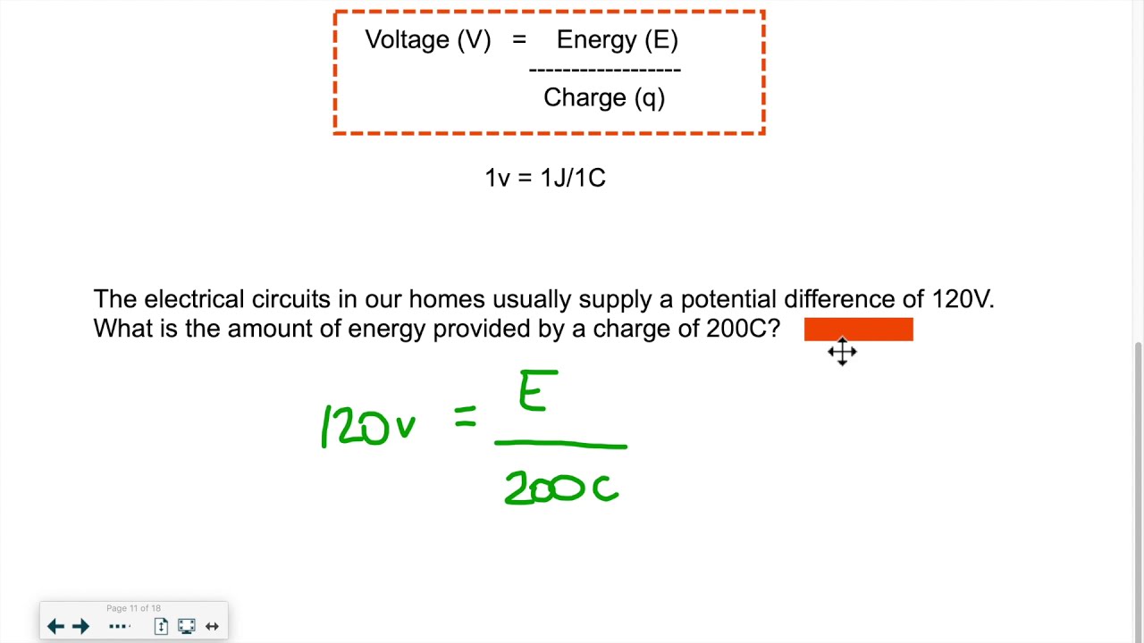 Chapter 5 - Current intensity and Potential difference