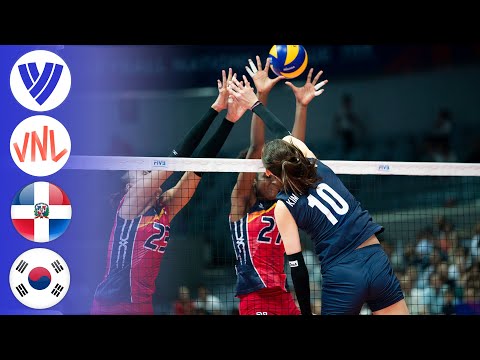 Korea vs Dominican Republic - Full Match | Preliminary Round | Women's VNL 2018