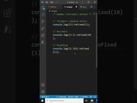 Javascript Number Tofixed Method Javascript Tutorial For Beginners