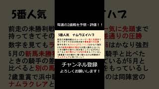 30秒でわかるデイリー杯2歳Sの狙い目！！ #shorts  #競馬 #pog2023#デイリー杯2歳s #競馬予想 #カンティアーモ #ナムラエイハブ#穴馬