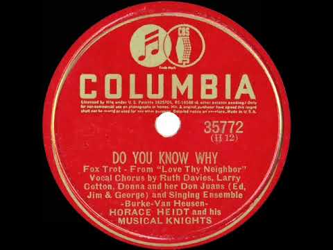 1940 Horace Heidt - Do You Know Why (Davies, Cotton, Donna & Don Juans, and ensemble, vocals)