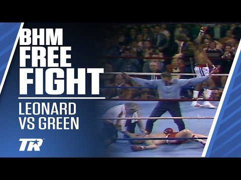 Sugar Ray Leonard's most vicious KO 😤 | Sugar Ray Leonard vs Dave Boy Green |  Free Fight