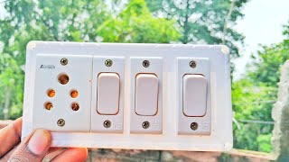 3 switch 1 socket || 1 socket 3 switch || 3 switch 1 socket ka wiring