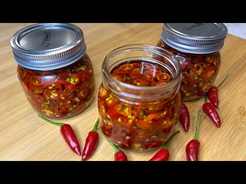 Hot Chili Peppers Preserved in Olive Oil | Pimentas Picante Conservadas em Azeite