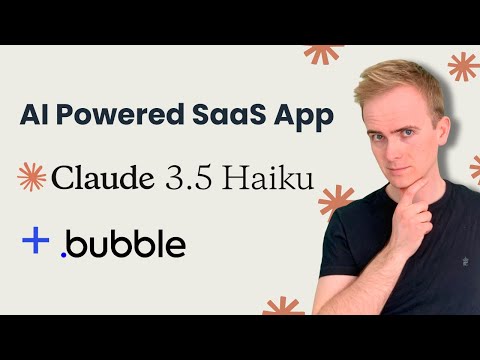 Develop Your Own AI Powered SaaS App Without Coding Using Claude Haiku 3.5 and Bubble.io thumbnail