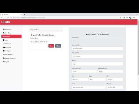 Introduction to Online Service Management System Project PHP MySQL Hindi