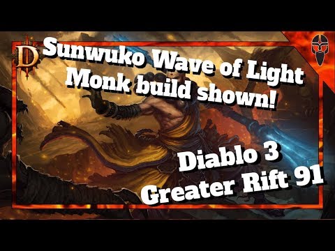 Diablo 3 Sunwuko Set Wave of Light Monk Build GR 91 Run