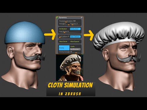 Making 'Cloth' in Brush II Cloth simulation in ZBrush