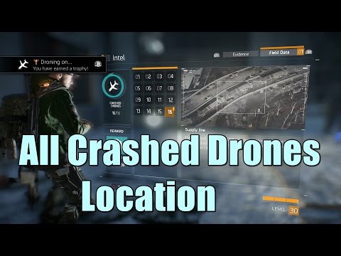 The Division All Crashed Drones Locations l Droning on Trophy / Achievement