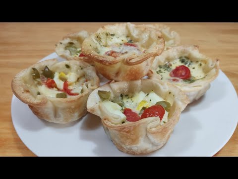 COMO hacer EMPANADAS CAPRESE al Horno🥟/ Receta 🔥 CAPRESE Empandas CANASTITAS con Tapas de EMPANADAS🧀
