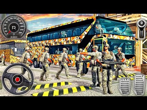 Offroad Army Bus Driving Simulator - US Soldier Transport Duty Driver - Android GamePlay