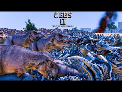 95000 T Rex VS 14000 Giant Ogres - Ultimate Epic Battle Simulator 2 UEBS