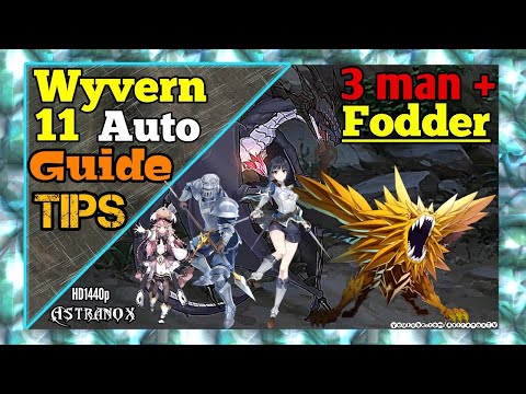 EPIC SEVEN Wyvern 11 Auto 3 Man Team + Fodder [Alexa TG Angelica] Gameplay Epic 7 F2P (Guide & Tips) Video