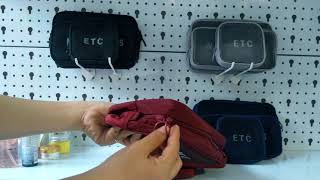 Set 3 túi unisex du lịch đựng đồ dùng cá nhân thẻ tiền, túi đựng mỹ phẩm cho nam nữ đa năng