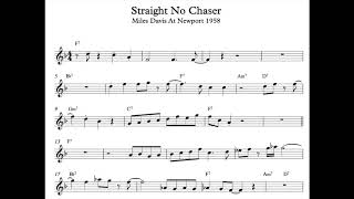 Straight No Chaser - Miles Davis at Newport 1958 - Trumpet Solo Transcription