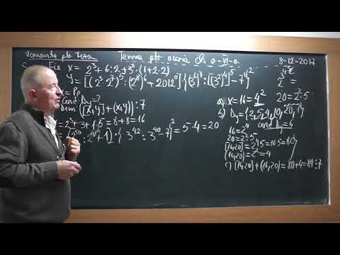 1/4 1655 Clasa 6 Varianta teza: Operatii cu puteri Divizori Multipli Numere prime Masura unghiurilor