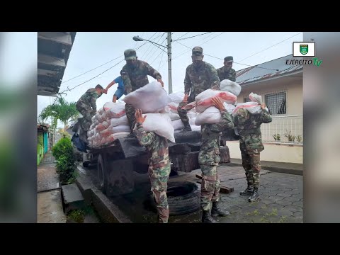 Distrito Naval Caribe Y Destacamento Militar Sur descargaron paquetes alimenticios