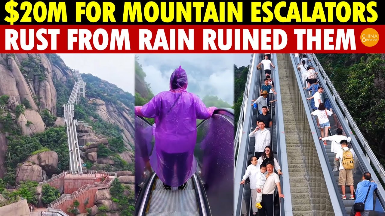 China Spent $20 Million Installing Escalators on Mountains, but They Rusted From Rain, a Huge Joke